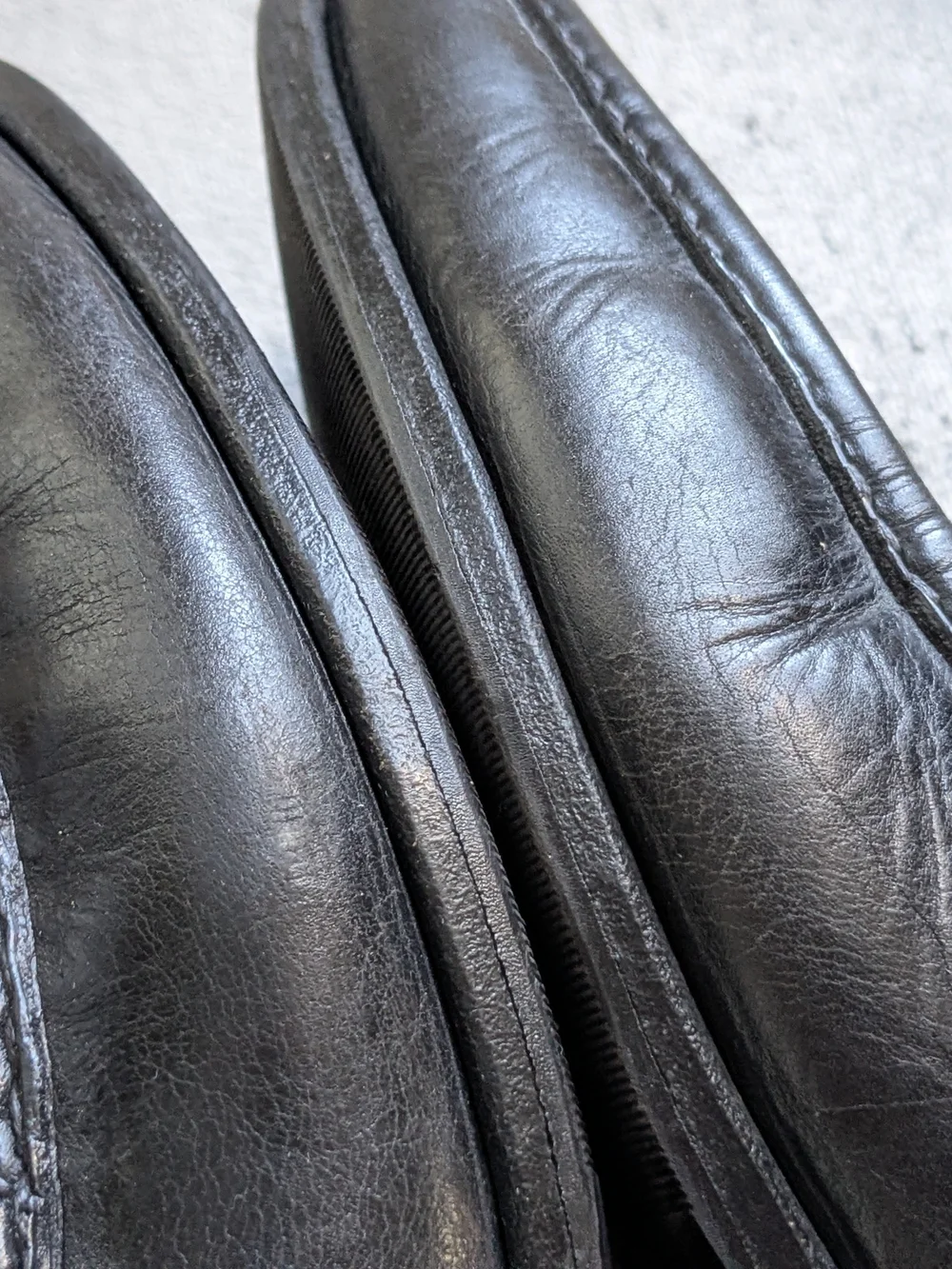 Gucci Black Leather Horsebit Loafers with Red Web Accent US 12 Vintage